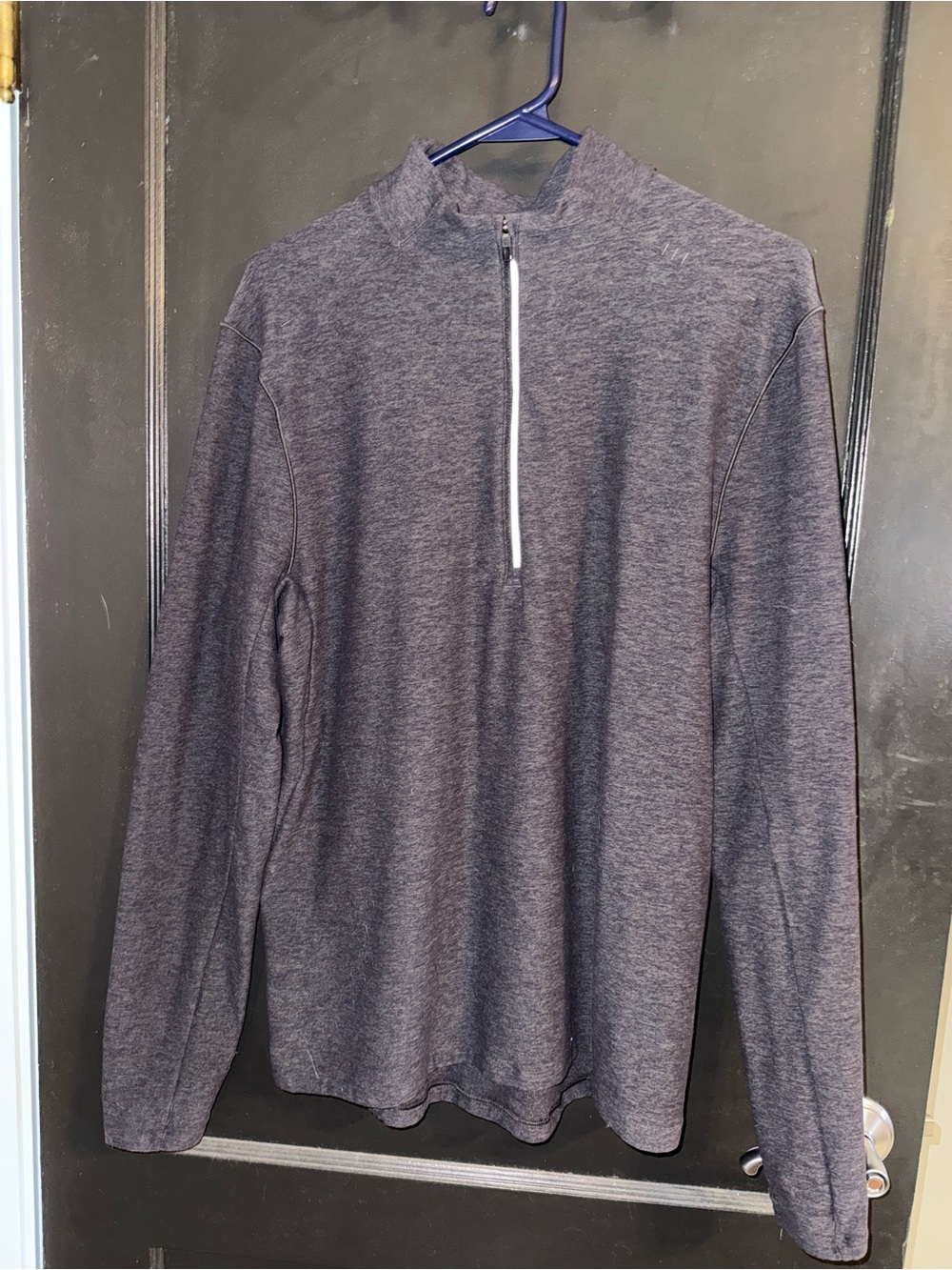Lulu Men's Heather Gray Quarter-Zip Pullover Sweater